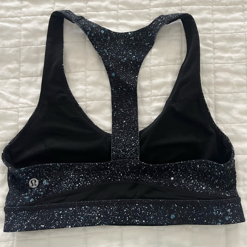 Lululemon Wunder Train Starry Navy & Black Racerback Sports Bra
